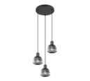 Trio Lighting Trio TARIFA hanglamp | E27 Fitting | mat zwart | Ø 37,5 cm | IP20 | excl. 3x E27 | max. 25W