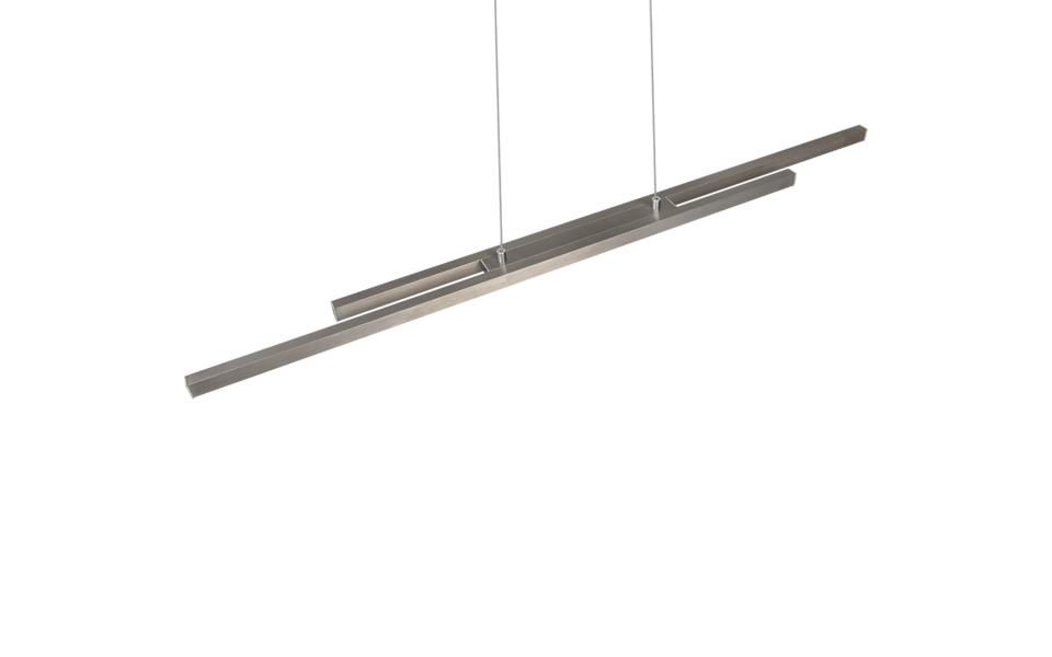 Trio Lighting Trio ODIO hanglamp | LED | nikkel mat | 110 x 8,5 cm | IP20 | 1x 22W | 2500 lm | 3000K | dimbaar