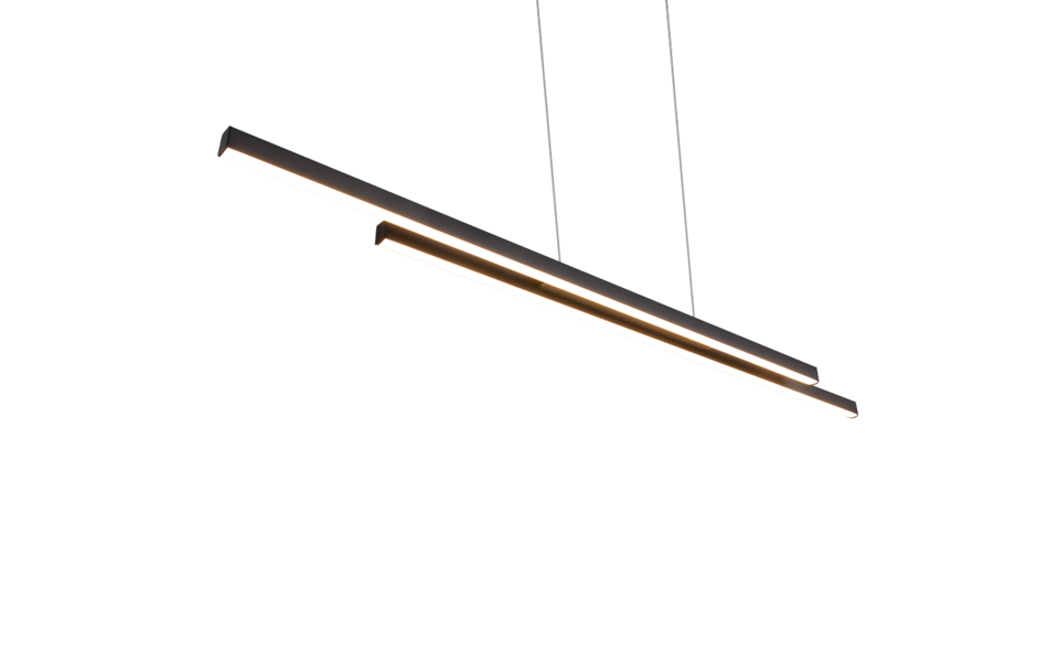 Trio Lighting Trio ODIO hanglamp | LED | mat zwart | 110 x 8,5 cm | IP20 | 1x 22W | 2500 lm | 3000K | dimbaar Trio Lighting Trio ODIO hanglamp | LED | mat zwart | 110 x 8,5 cm | IP20 | 1x 22W | 2500 lm | 3000K | dimbaar