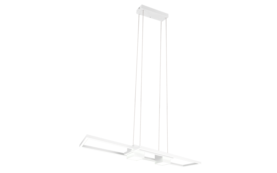Trio Lighting Trio ALBANY hanglamp | LED | wit mat | 100 x 28 cm | IP20 | 1x 37W | 4300 lm | 2700-6500K | dimbaar Trio Lighting Trio ALBANY hanglamp | LED | wit mat | 100 x 28 cm | IP20 | 1x 37W | 4300 lm | 2700-6500K | dimbaar