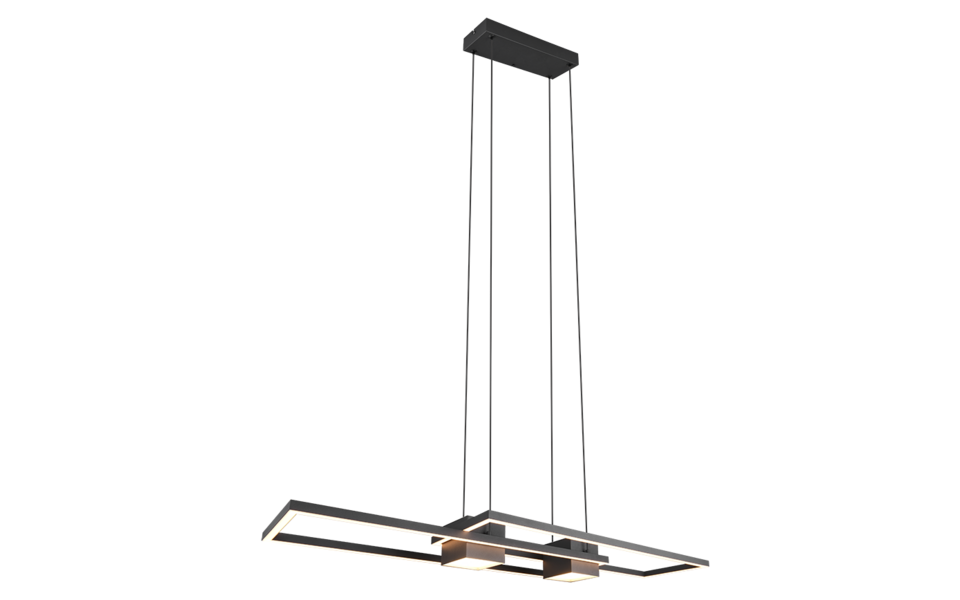 Trio Lighting Trio ALBANY LED pendant light | 1x 37W 4300 lm 2700-6500K | black | IP20 | 150 cm