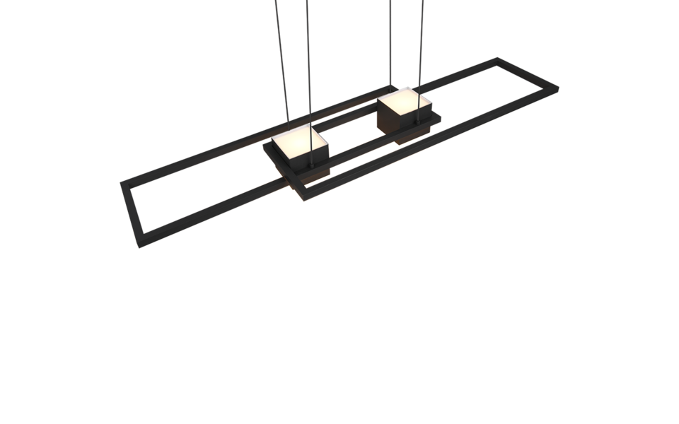 Trio Lighting Trio ALBANY hanglamp | LED | mat zwart | 100 x 28 cm | IP20 | 1x 37W | 4300 lm | 2700-6500K | dimbaar Trio Lighting Trio ALBANY hanglamp | LED | mat zwart | 100 x 28 cm | IP20 | 1x 37W | 4300 lm | 2700-6500K | dimbaar