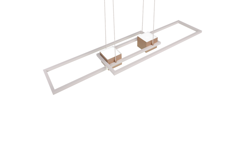 Trio Lighting Trio ALBANY hanglamp | LED | koffie | 100 x 28 cm | IP20 | 1x 37W | 4300 lm | 2700-6500K | dimbaar