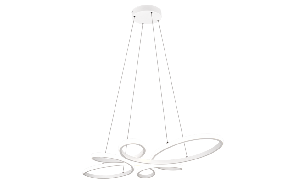 Trio Lighting Trio FLY hanglamp | LED | wit mat | 83 x 45,5 cm | IP20 | 1x 32W | 3900 lm | 4000K | dimbaar Trio Lighting Trio FLY hanglamp | LED | wit mat | 83 x 45,5 cm | IP20 | 1x 32W | 3900 lm | 4000K | dimbaar