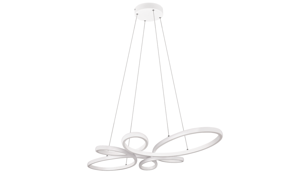 Trio Lighting Trio FLY hanglamp | LED | wit mat | 83 x 45,5 cm | IP20 | 1x 32W | 3900 lm | 4000K | dimbaar Trio Lighting Trio FLY hanglamp | LED | wit mat | 83 x 45,5 cm | IP20 | 1x 32W | 3900 lm | 4000K | dimbaar