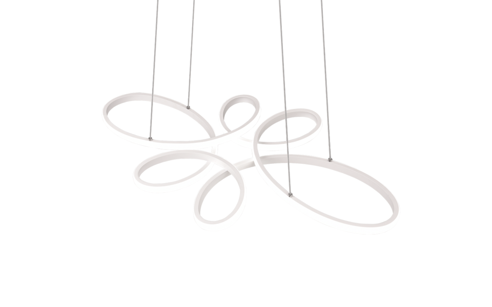 Trio Lighting Trio FLY hanglamp | LED | wit mat | 83 x 45,5 cm | IP20 | 1x 32W | 3900 lm | 4000K | dimbaar Trio Lighting Trio FLY hanglamp | LED | wit mat | 83 x 45,5 cm | IP20 | 1x 32W | 3900 lm | 4000K | dimbaar