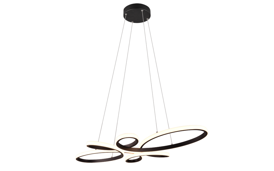 Trio Lighting Trio FLY LED pendant light | 1x 32W 3900 lm 3000K | black | IP20 | 150 cm Trio Lighting Trio FLY LED pendant light | 1x 32W 3900 lm 3000K | black | IP20 | 150 cm