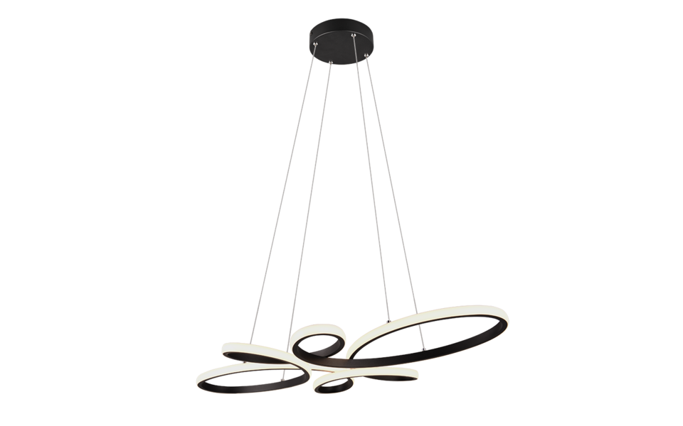 Trio Lighting Trio FLY hanglamp | LED | mat zwart | 83 x 45,5 cm | IP20 | 1x 32W | 3900 lm | 3000K | dimbaar Trio Lighting Trio FLY hanglamp | LED | mat zwart | 83 x 45,5 cm | IP20 | 1x 32W | 3900 lm | 3000K | dimbaar
