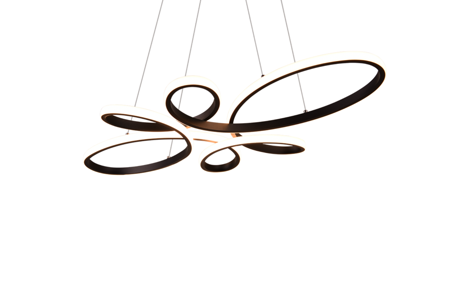 Trio Lighting Trio FLY LED pendant light | 1x 32W 3900 lm 3000K | black | IP20 | 150 cm Trio Lighting Trio FLY LED pendant light | 1x 32W 3900 lm 3000K | black | IP20 | 150 cm