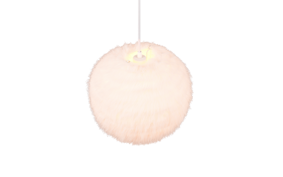Trio Lighting Trio FURRY pendant light | 1x E27 max 40W | white | Ø 35 cm | IP20 | 150 cm