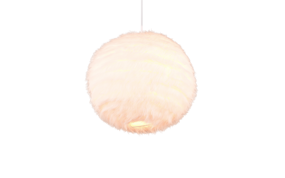 Trio Lighting Trio FURRY pendant light | 1x E27 max 40W | white | Ø 35 cm | IP20 | 150 cm