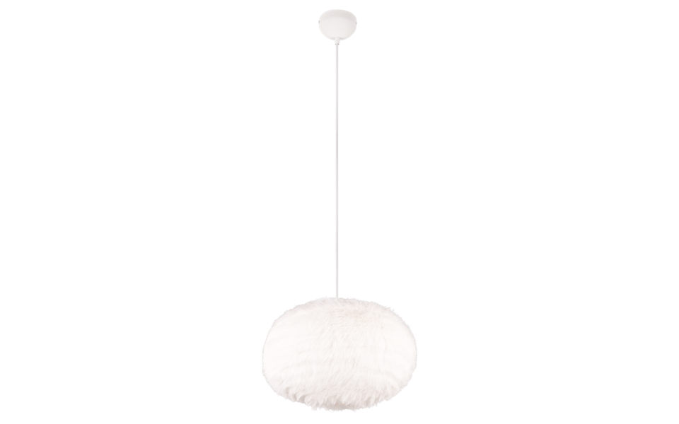 Trio Lighting Trio FURRY pendant light | 1x E27 max 40W | white | Ø 50 cm | IP20 | 150 cm