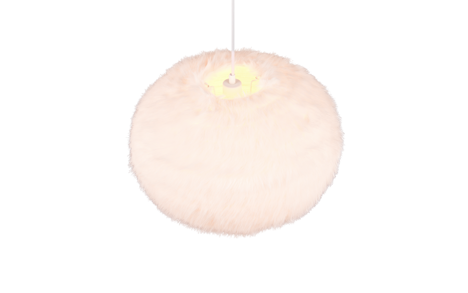 Trio Lighting Trio FURRY pendant light | 1x E27 max 40W | white | Ø 50 cm | IP20 | 150 cm