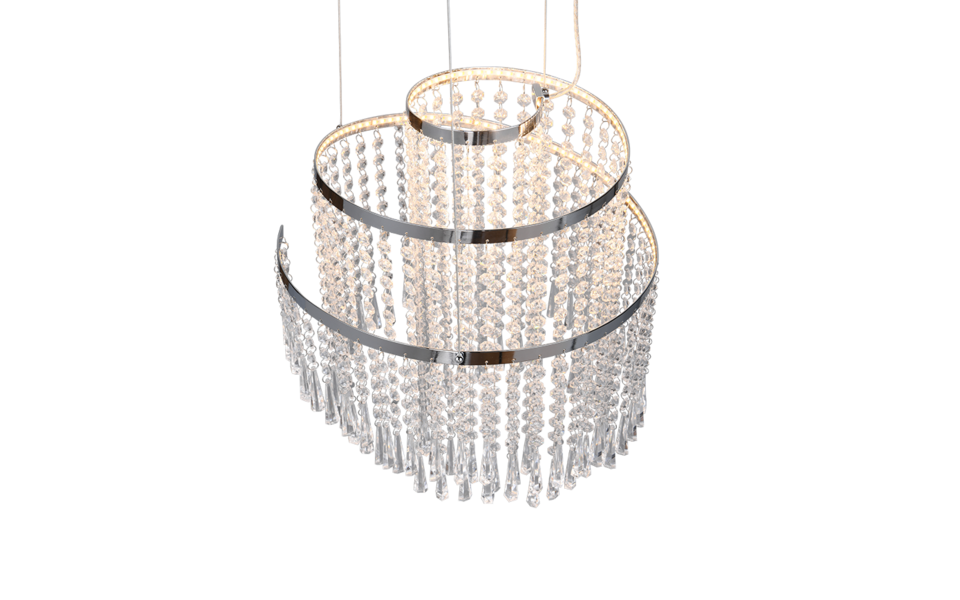 Trio Lighting Trio POMP LED pendant light | 1x 30W 4300 lm 2700-6500K | Ø 38 cm | IP20 | 150 cm