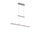Trio Lighting Trio MILOS hanglamp | LED | nikkel mat met transparant | 80 x 12 cm | IP20 | 4x 5W | 550 lm | 3000K