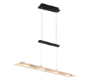 Trio Lighting Trio MILOS hanglamp | LED | mat zwart met transparant | 80 x 12 cm | IP20 | 4x 5W | 550 lm | 3000K