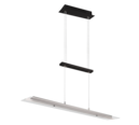 Trio Lighting Trio MILOS hanglamp | LED | mat zwart met transparant | 80 x 12 cm | IP20 | 4x 5W | 550 lm | 3000K