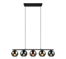 Trio Lighting Trio SHELDON hanglamp | E14 Fitting | multicolor met blauw met groen met koperkleurig | Ø 13 cm | IP20 | excl. 5x E14 | max. 10W