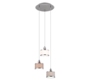 Trio Lighting Trio KAPRUN hanglamp | E14 Fitting | chroom met grijs met wit met bruin | Ø 29 cm | IP20 | excl. 3x E14 | max. 28W