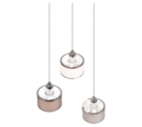 Trio Lighting Trio KAPRUN hanglamp | E14 Fitting | chroom met grijs met wit met bruin | Ø 29 cm | IP20 | excl. 3x E14 | max. 28W