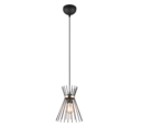 Trio Lighting Trio ROD hanglamp | E27 Fitting | zwart met goud | Ø 20 cm | IP20 | excl. 1x E27 | max. 40W