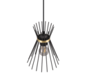 Trio Lighting Trio ROD hanglamp | E27 Fitting | zwart met goud | Ø 20 cm | IP20 | excl. 1x E27 | max. 40W