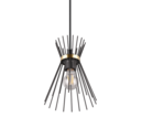 Trio Lighting Trio ROD pendant light | 1x E27 max 40W | black with gold | IP20 | 25 cm