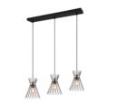 Trio Lighting Trio ROD pendant light | 3x E27 max 40W | black with gold | IP20