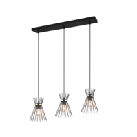 Trio ROD pendant light | E27 | black/gold | IP20