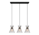 Trio Lighting Trio ROD hanglamp | E27 Fitting | zwart met goud | Ø 20 cm | IP20 | excl. 3x E27 | max. 40W