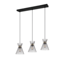 Trio Lighting Trio ROD hanglamp | E27 Fitting | zwart met goud | Ø 20 cm | IP20 | excl. 3x E27 | max. 40W