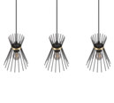 Trio Lighting Trio ROD pendant light | 3x E27 max 40W | black with gold | IP20