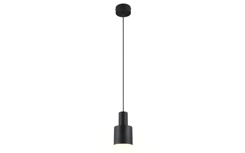 Trio Lighting Trio AGUDO pendant light | 1x E27 max 40W | black | Ø 12 cm | IP20 | 150 cm