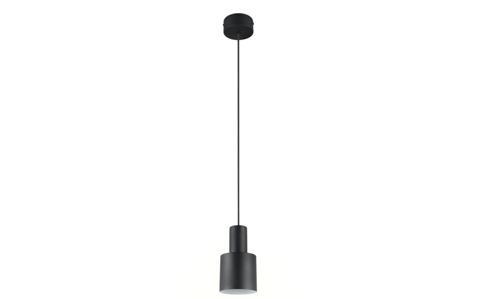 Trio Lighting Trio AGUDO hanglamp | E27 Fitting | mat zwart | Ø 12 cm | IP20 | excl. 1x E27 | max. 10W Trio Lighting Trio AGUDO hanglamp | E27 Fitting | mat zwart | Ø 12 cm | IP20 | excl. 1x E27 | max. 10W
