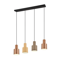Trio AGUDO hanglamp | multicolor/taupe/beige/koffie | uitv. 1