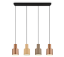 Trio Lighting Trio AGUDO hanglamp | E27 Fitting | multicolor met taupe met beige met koffie | Ø 12 cm | IP20 | excl. 4x E27 | max. 40W