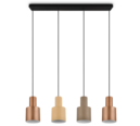 Trio Lighting Trio AGUDO hanglamp | E27 Fitting | multicolor met taupe met beige met koffie | Ø 12 cm | IP20 | excl. 4x E27 | max. 40W