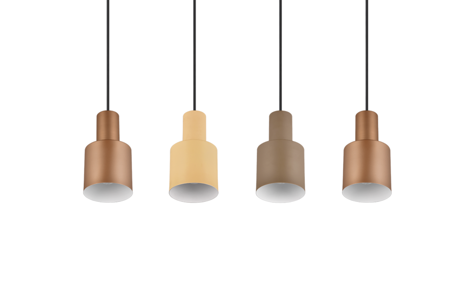 Trio Lighting Trio AGUDO hanglamp | E27 Fitting | multicolor met taupe met beige met koffie | Ø 12 cm | IP20 | excl. 4x E27 | max. 40W