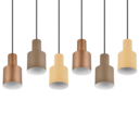 Trio Lighting Trio AGUDO hanglamp | E27 Fitting | multicolor met taupe met beige met koffie | Ø 12 cm | IP20 | excl. 6x E27 | max. 40W