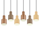 Trio Lighting Trio AGUDO hanglamp | E27 Fitting | multicolor met taupe met beige met koffie | Ø 12 cm | IP20 | excl. 6x E27 | max. 40W