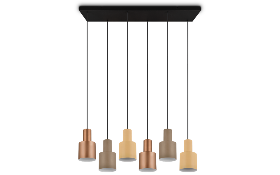 Trio Lighting Trio AGUDO pendant light | 6x E27 max 40W | IP20 Trio Lighting Trio AGUDO pendant light | 6x E27 max 40W | IP20