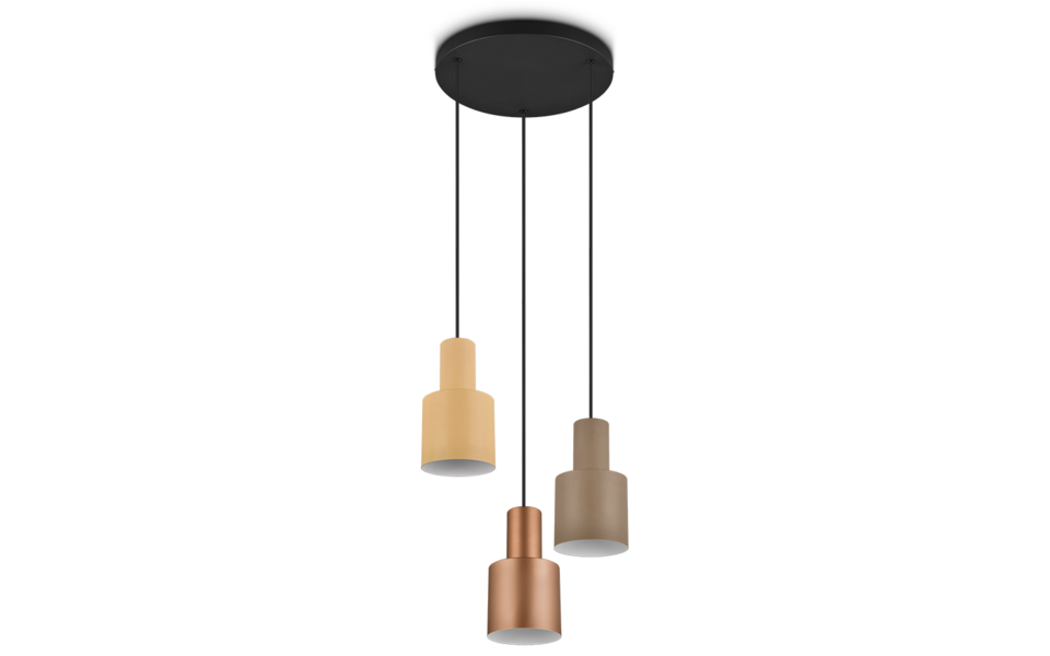 Trio Lighting Trio AGUDO pendant light | 3x E27 max 40W | IP20 Trio Lighting Trio AGUDO pendant light | 3x E27 max 40W | IP20
