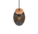 Trio Lighting Trio BIDAR pendant light | 1x E27 max 40W | black with gold | IP20 | 21.5 cm