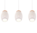 Trio Lighting Trio BIDAR hanglamp | E27 Fitting | wit mat | Ø 15 cm | IP20 | excl. 3x E27 | max. 28W