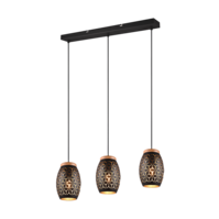 Trio BIDAR pendant light | E27 | black/gold | IP20
