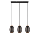 Trio Lighting Trio BIDAR pendant light | 3x E27 max 40W | black with gold | IP20 | 21.5 cm