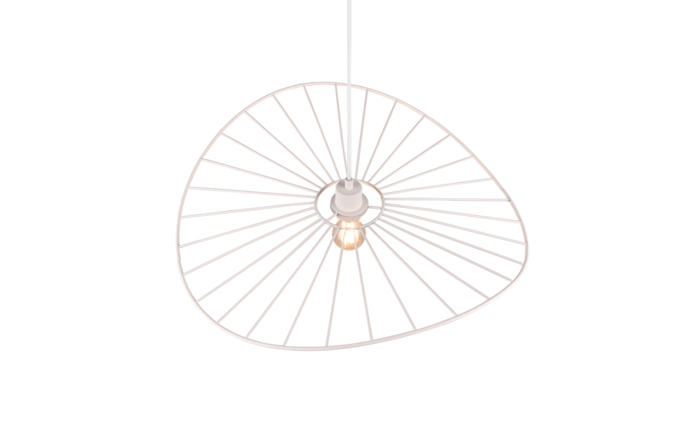 Trio Lighting Trio CHAPEAU hanglamp | E27 Fitting | wit mat | Ø 60 cm | IP20 | excl. 1x E27 | max. 40W