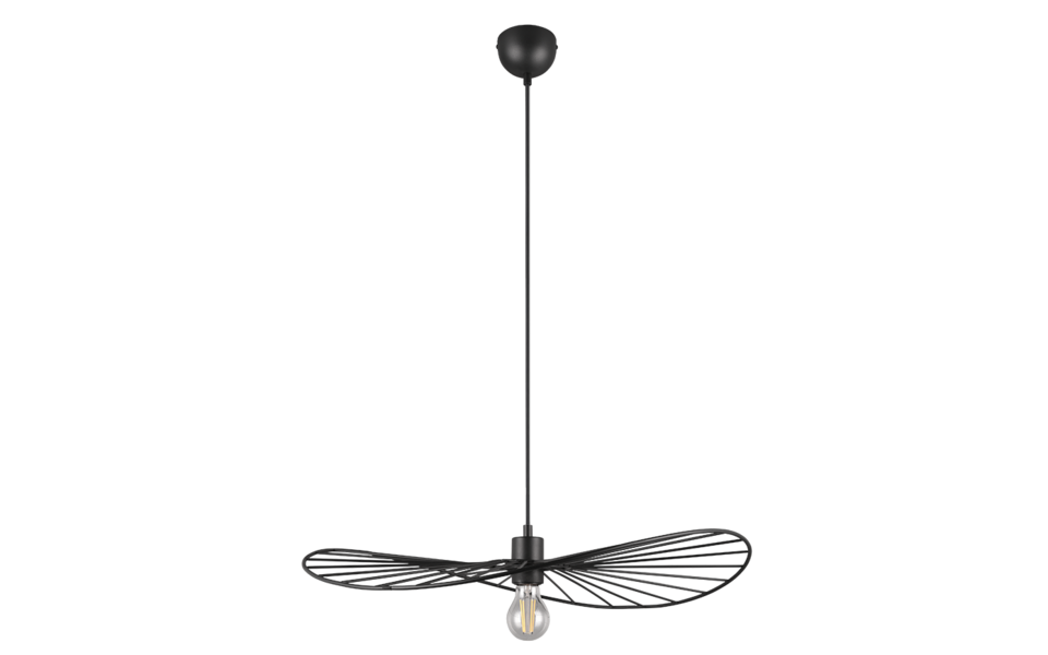 Trio Lighting Trio CHAPEAU hanglamp | E27 Fitting | mat zwart | Ø 60 cm | IP20 | excl. 1x E27 | max. 40W Trio Lighting Trio CHAPEAU hanglamp | E27 Fitting | mat zwart | Ø 60 cm | IP20 | excl. 1x E27 | max. 40W