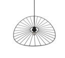 Trio Lighting Trio CHAPEAU hanglamp | E27 Fitting | mat zwart | Ø 60 cm | IP20 | excl. 1x E27 | max. 40W