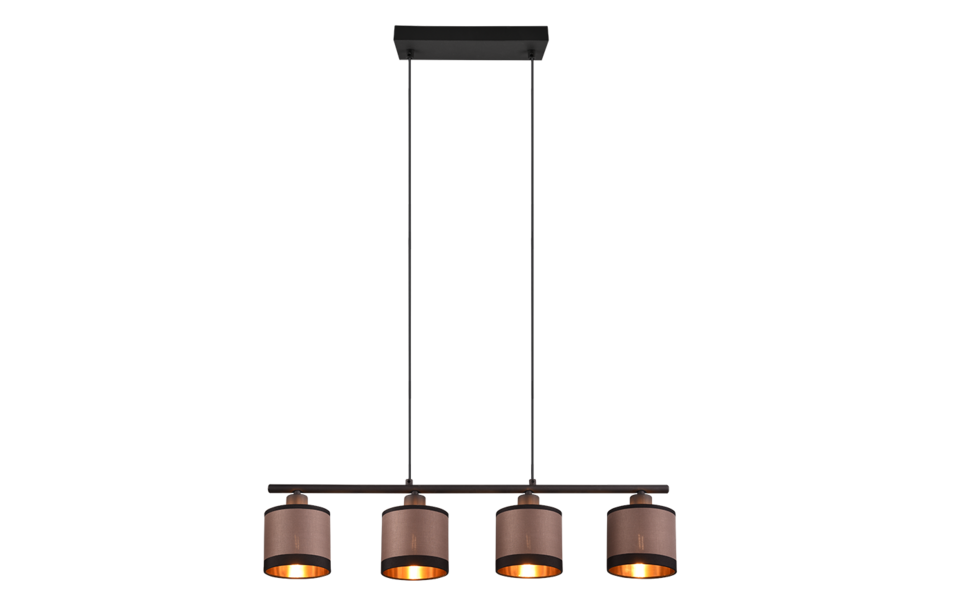 Trio Lighting Trio DAVOS hanglamp | E14 Fitting | mat zwart met taupe | Ø 12 cm | IP20 | excl. 4x E14 | max. 10W Trio Lighting Trio DAVOS hanglamp | E14 Fitting | mat zwart met taupe | Ø 12 cm | IP20 | excl. 4x E14 | max. 10W